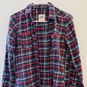 Hollister multi- colored flannel